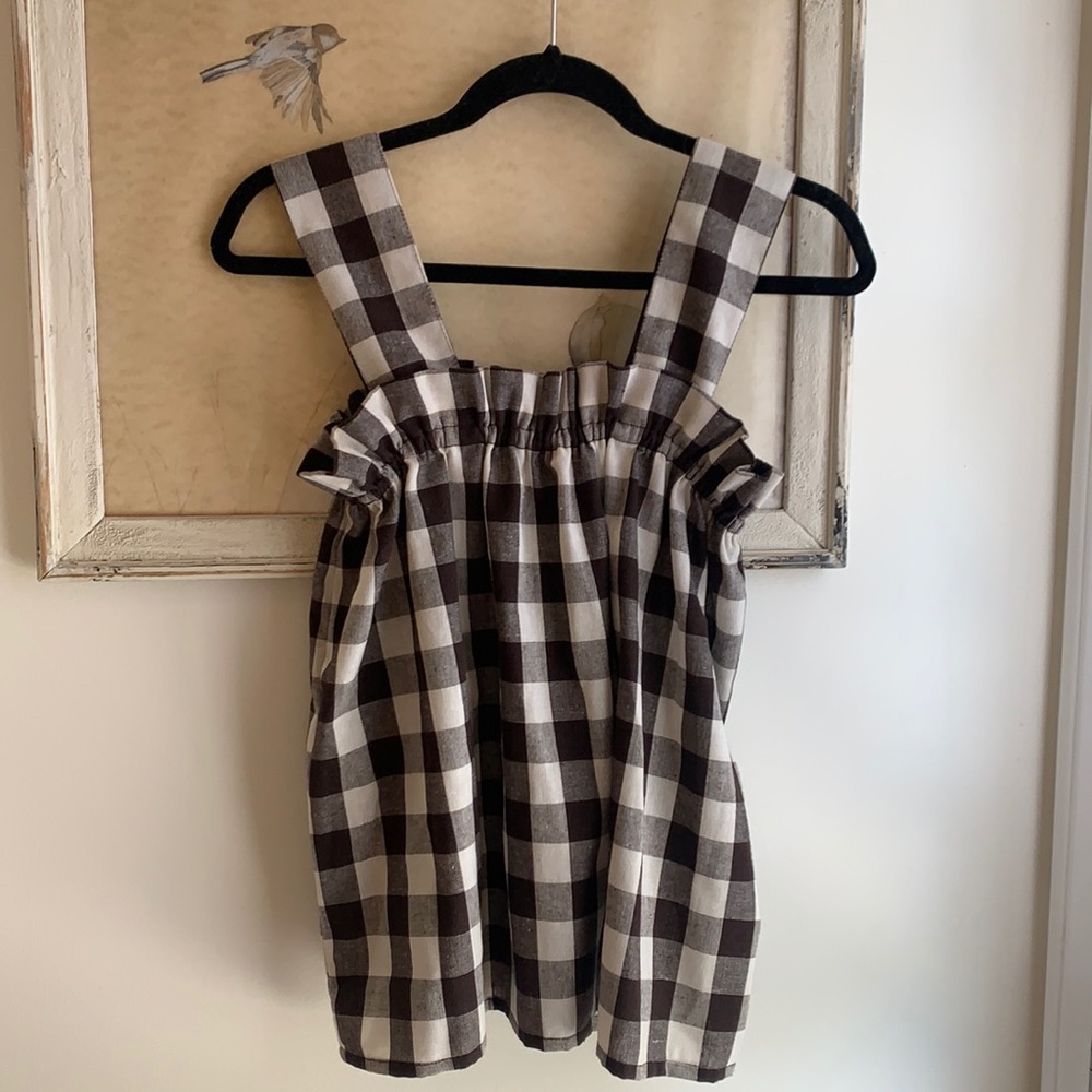 St. Agni brown and cream print top